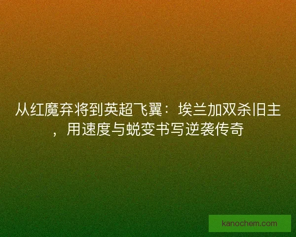 从红魔弃将到英超飞翼：埃兰加双杀旧主，用速度与蜕变书写逆袭传奇